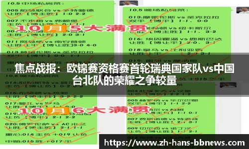 焦点战报：欧锦赛资格赛首轮瑞典国家队vs中国台北队的荣耀之争较量